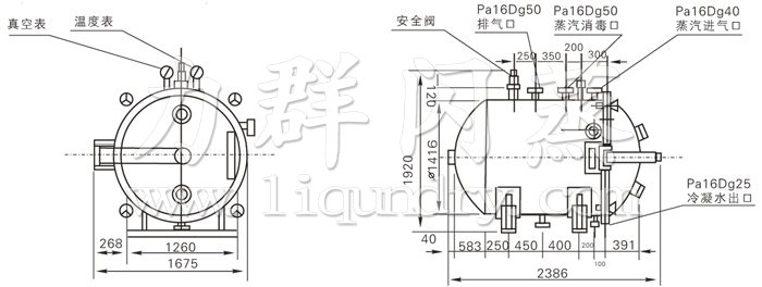 圓形靜態真空干燥機結構示意圖